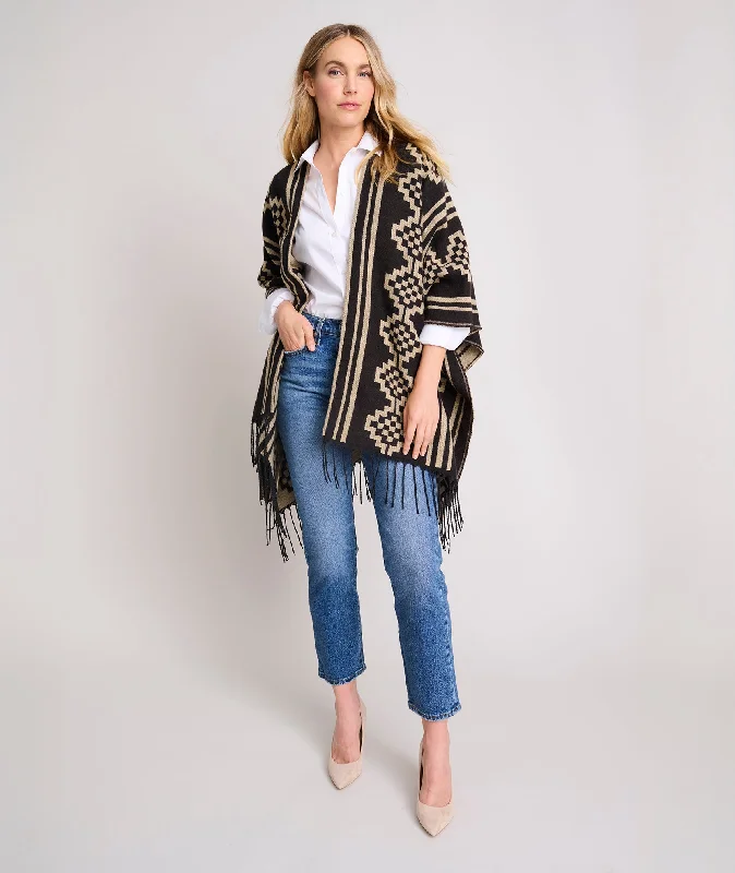 Printed Cheyenne Poncho