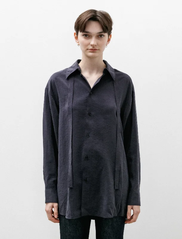 Long Shirt with Ties Midnight Violet