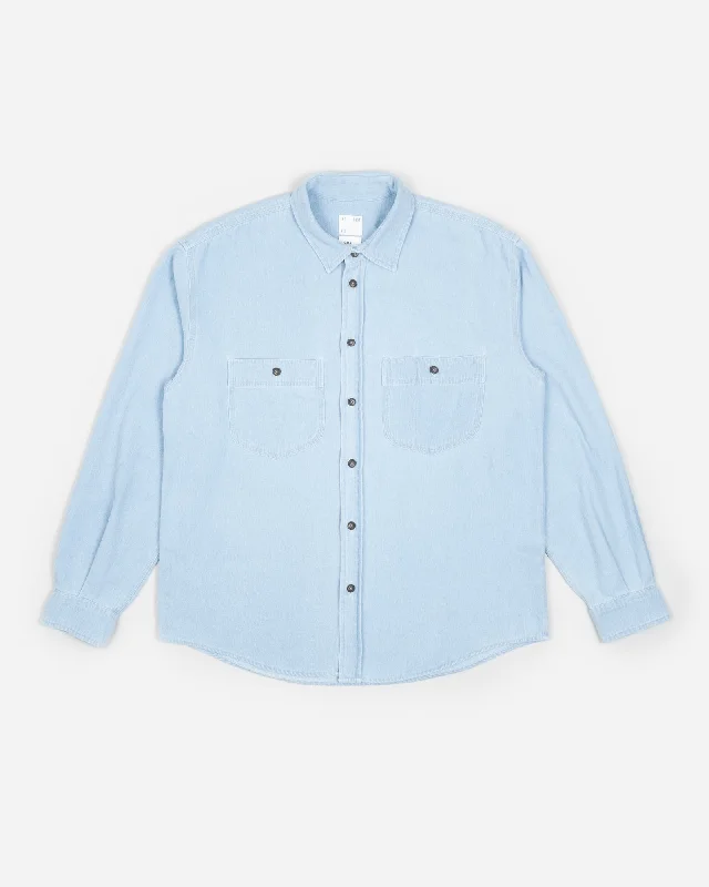 Mechanic Shirt Brushed Denim Acid Blue