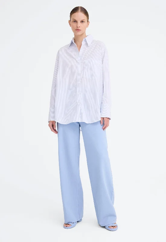 Tanvi Shirt - Blue Shadow Stripe