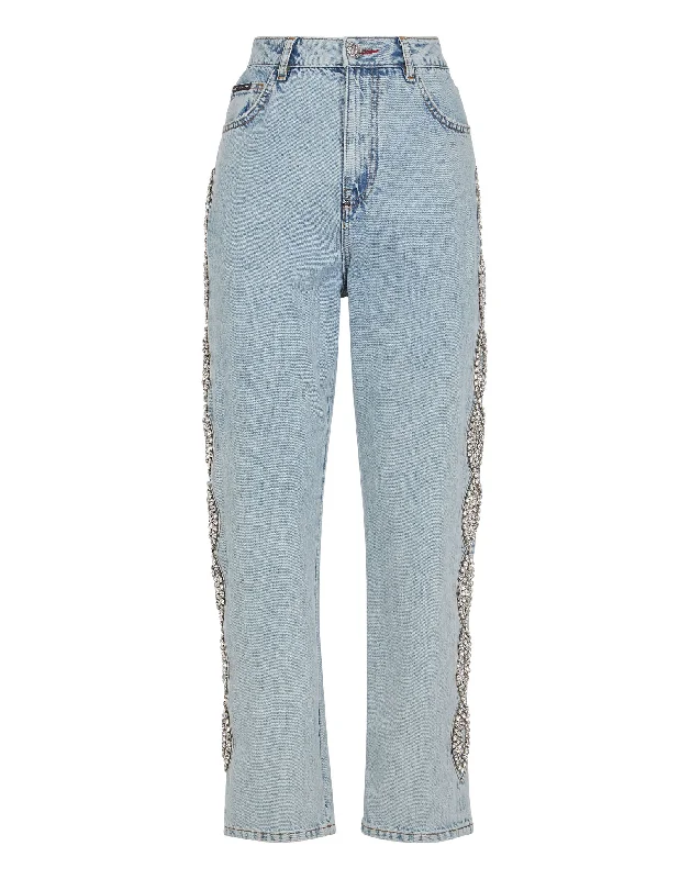 Denim Loose Fit Crystal Cable